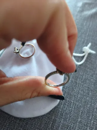 Anillos Pandora Corazón Rojo y Circonita