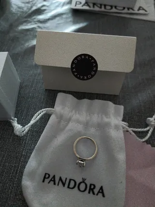 Anillos Pandora Corazón Rojo y Circonita