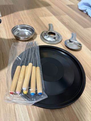 Set Fondue hierro fundido Gato Preto