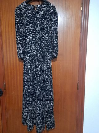 Vestido estampado negro y blanco