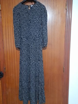 Vestido estampado negro y blanco