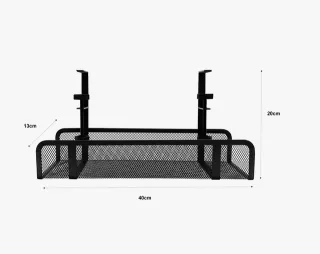 Organizador de cables metálico bajo escritorio