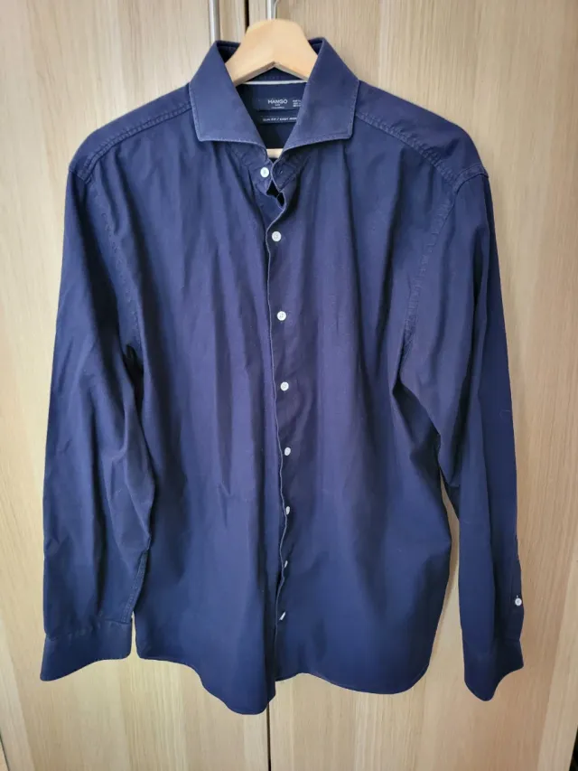 Camisa Mango Azul Talla XL