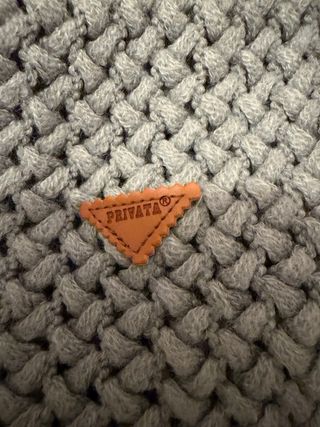 Conjunto gorro y bufanda polar gris