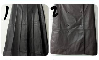 Faldas Sfera Basic Negra o Falda H&M marrón botone