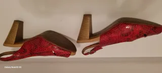 Zapatos de piel rojos mujer talla 37