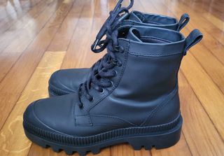 Botines piel negros Massimo Dutti