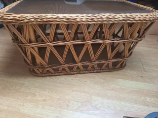 Conjunto 3 Mesas Vime com Tampo Vidro