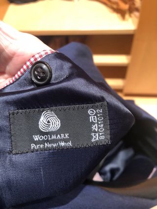 Americana de hombre azul marino