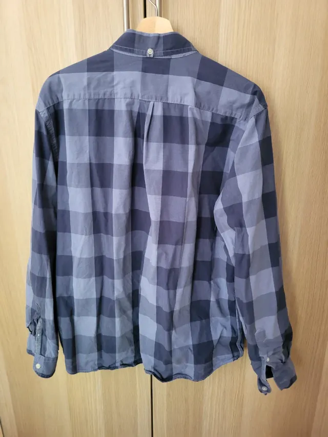Camisa Chaps Cuadros Azul/Gris Talla XL