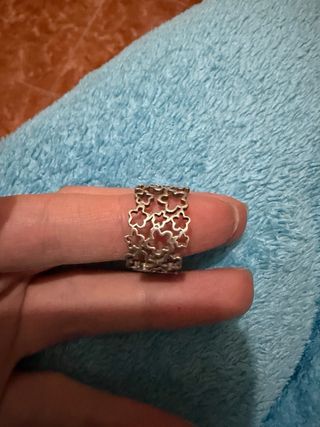 Anillo Tous Flores Plata