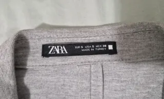 Americana hombre gris algodón Talla S