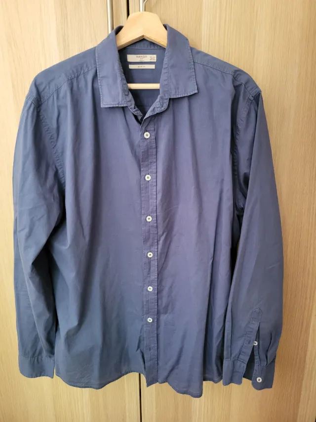 Camisa Mango Azul Talla XL