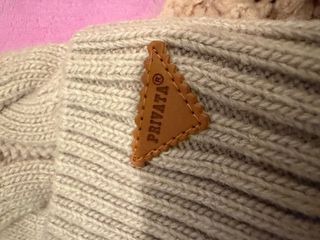 Conjunto gorro y bufanda Privata beige