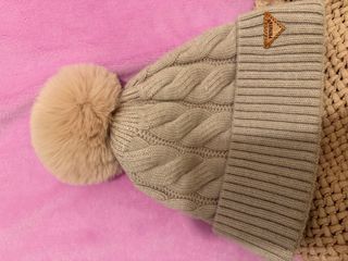 Conjunto gorro y bufanda Privata beige
