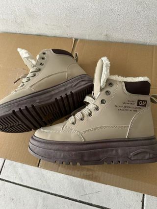 ALOYLIBA Scarpe invernali beige/grigie