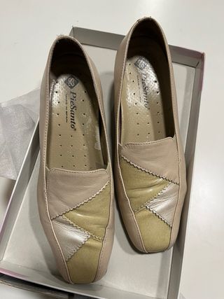 Zapatos Pie Santo Talla 35 Beige/Amarillo