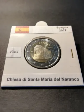 🇪🇸 2 Euro Commemorativi Spagna 2017 Naranco FDC