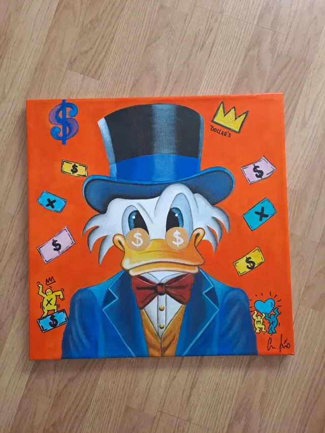 Cuadro Pop Art Tío Gilito Acrílico