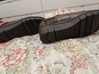 Zapatos de cordones marrones mujer