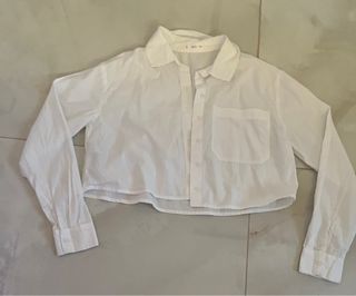 Camisa blanca crop top niña/mujer