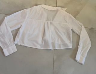 Camisa blanca crop top niña/mujer