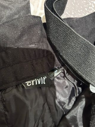 Pantalón de esquí negro con tirantes