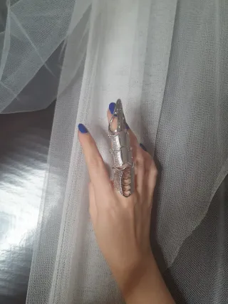 Anillo garra metal articulado unisex