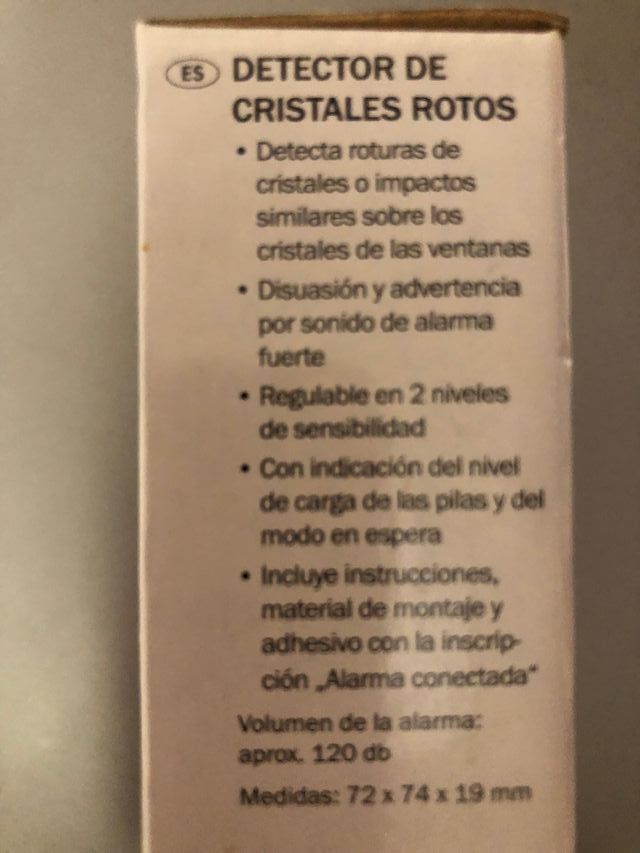 Detector de rotura de cristales