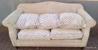 Sofá 2 plazas grande beige