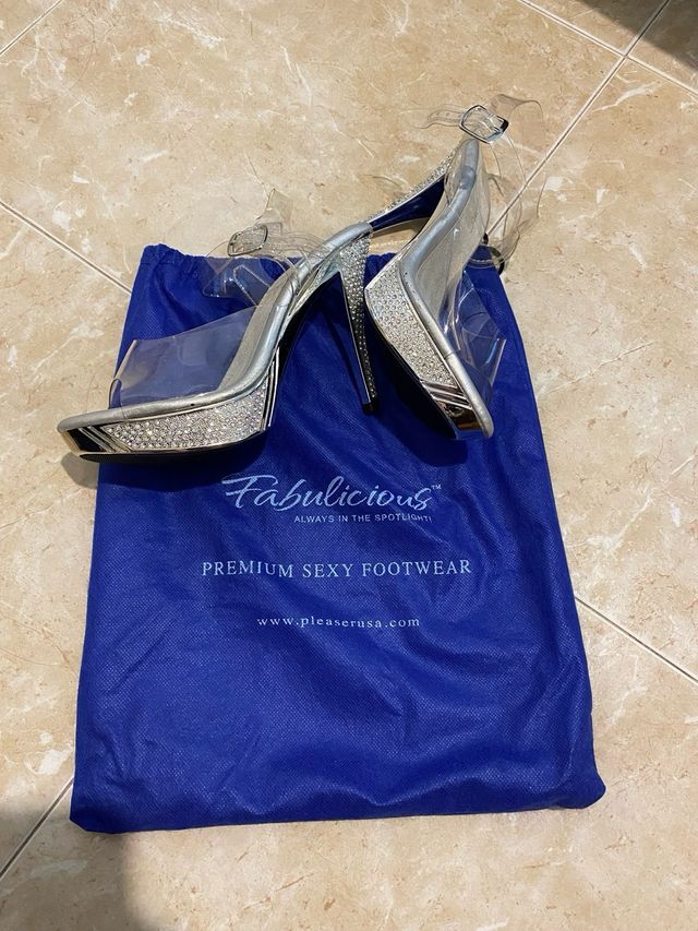 Zapatos de competición fitness plateados  39