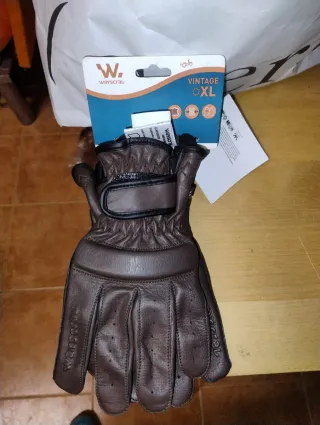 Guantes de moto Wayscral Talla XL Marrones
