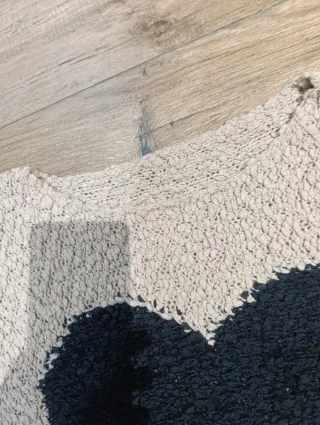 Jersey Beige Corazón Negro Talla Única