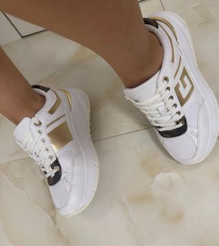 Scarpe Guess Bianche e Oro
