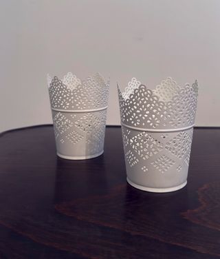 2 Portavasi Ikea SAMVERKA bianchi