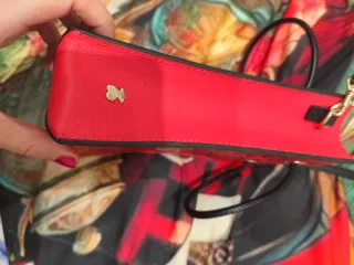 Bolsito Tous Rojo Negro Sin Uso