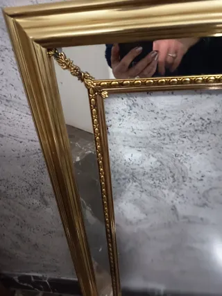 Marco veneziano dorato 87x68 cm con cristallo