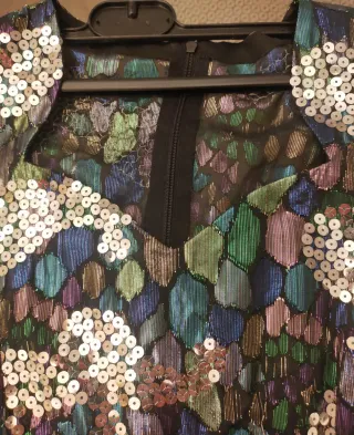 Blusa fiesta lentejuelas mujer talla 40