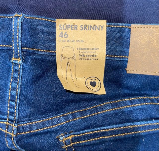 Pantalón vaquero premamá talla 46