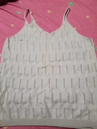 Camiseta tirantes Shein beige Talla M