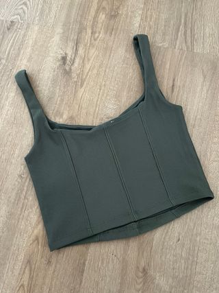 Top verde Stradivarius
