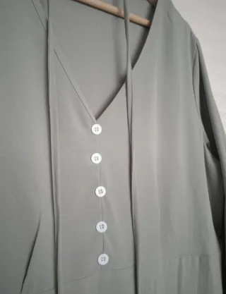 Vestido largo verde vintage – Talla M (sirve L)