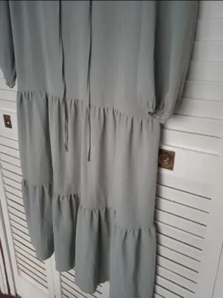 Vestido largo verde vintage – Talla M (sirve L)