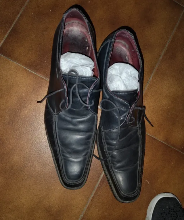 2 paia di scarpe eleganti Green Coast nere 43 e 44