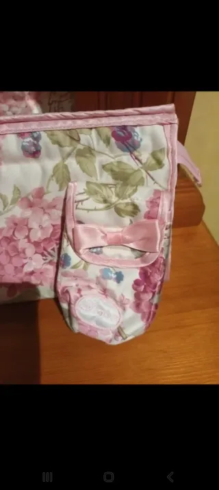 Neceser/bolsa de maquillaje floral