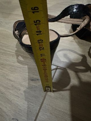 Sandalias tacón negras talla 37