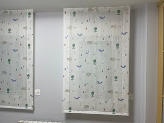 Cortinas infantiles tela sistema cadeneta