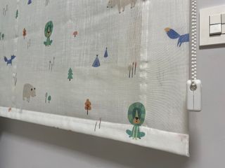 Cortinas infantiles tela sistema cadeneta