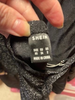 Vestido fiesta plateado talla M