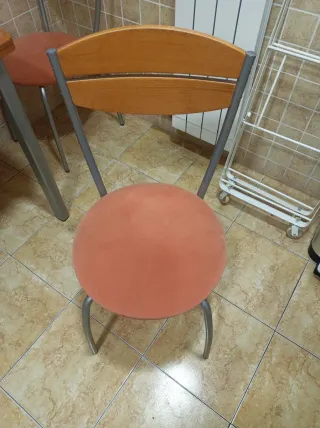 Sillas de cocina madera y metal